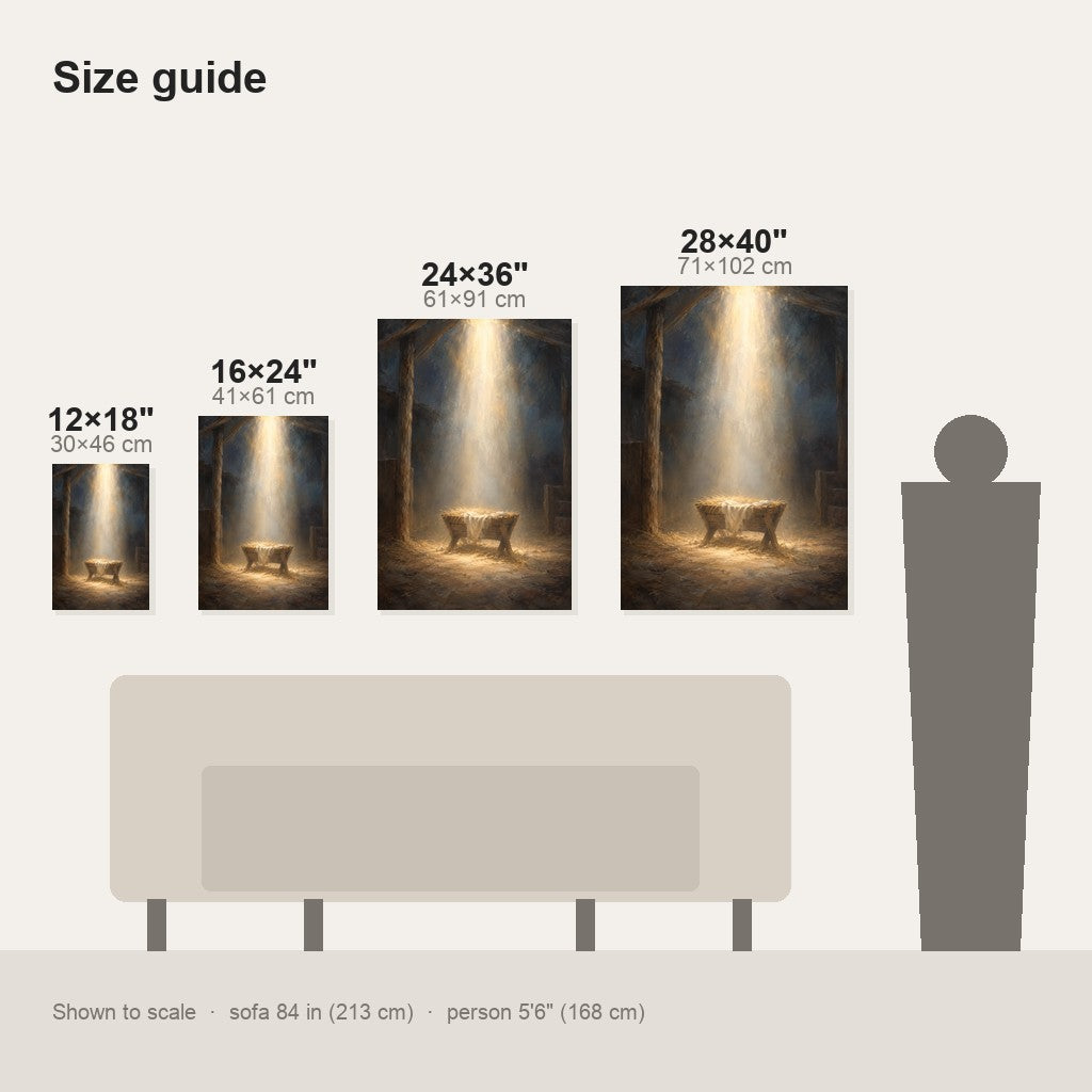 Light Over the Manger Christmas Wall Art
