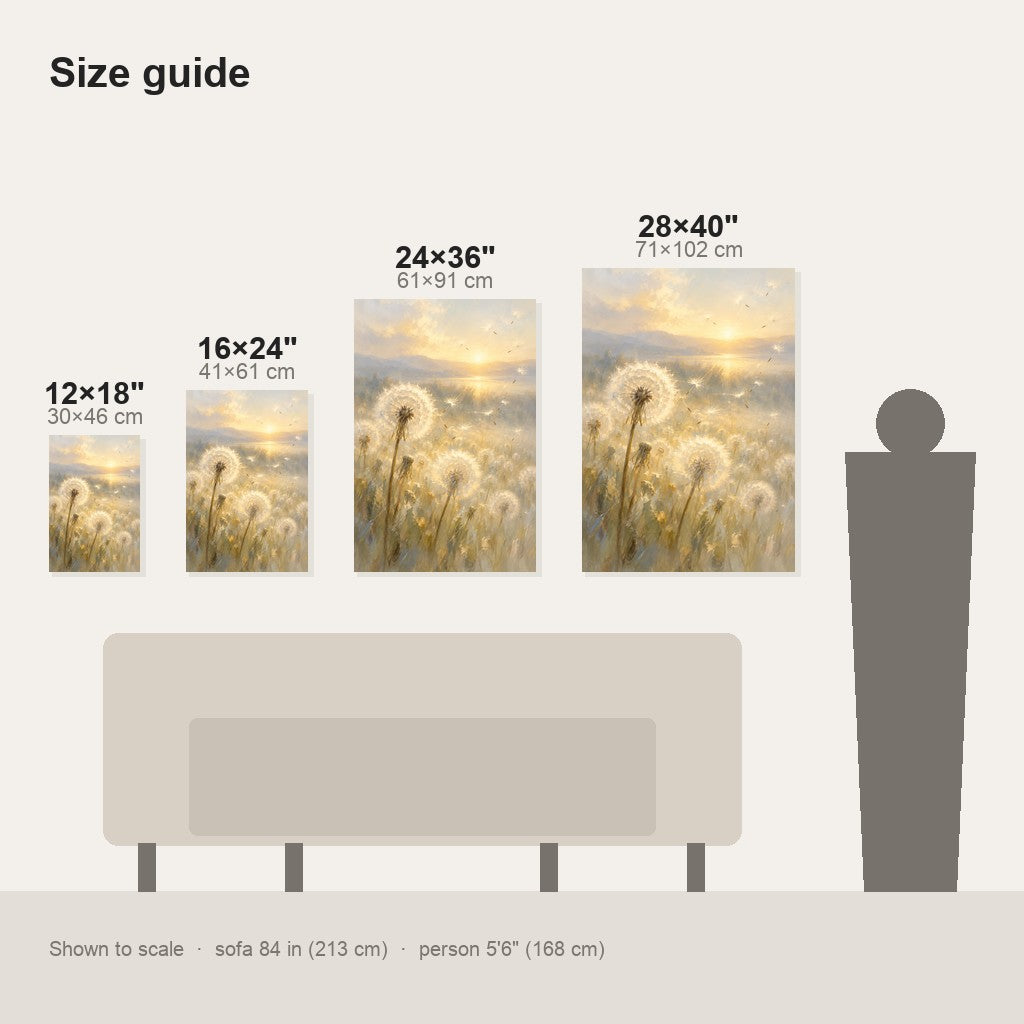 Dandelion Light Wall Art