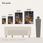 Snowy Chapel and Star Christmas Wall Art