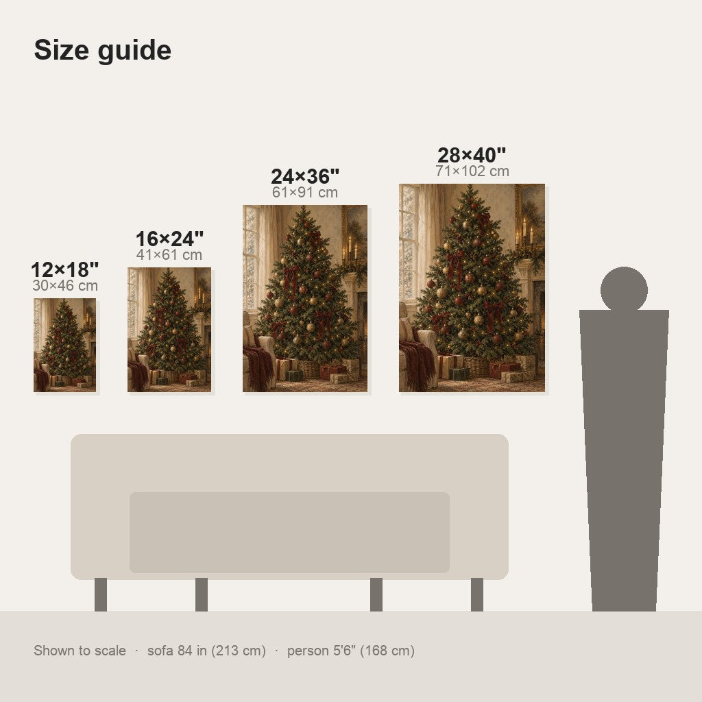 Vintage Christmas Tree Wall Art