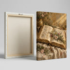 Bible and Wildflowers Morning Christian Wall Art