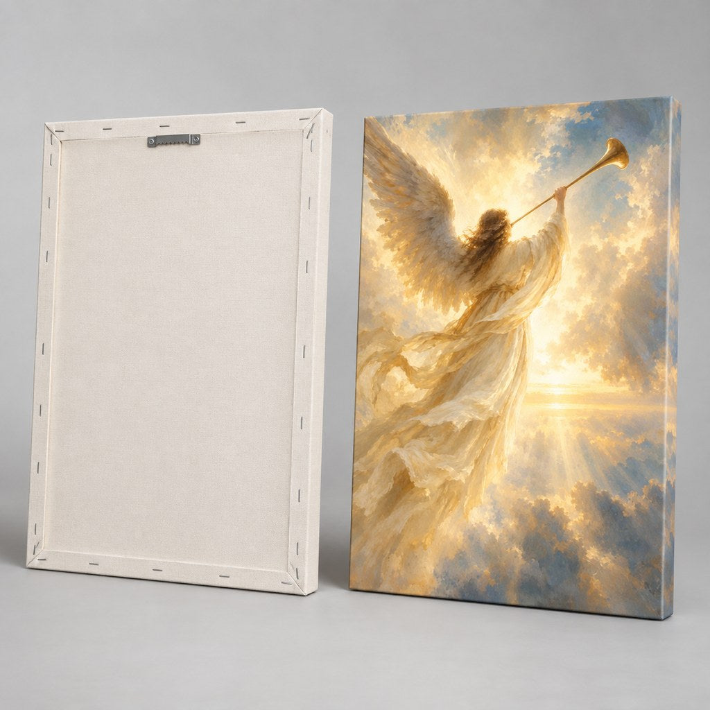Angel with Trumpet Christmas Wall Art