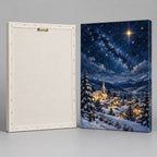 Silent Night Starry Village Christmas Wall Art