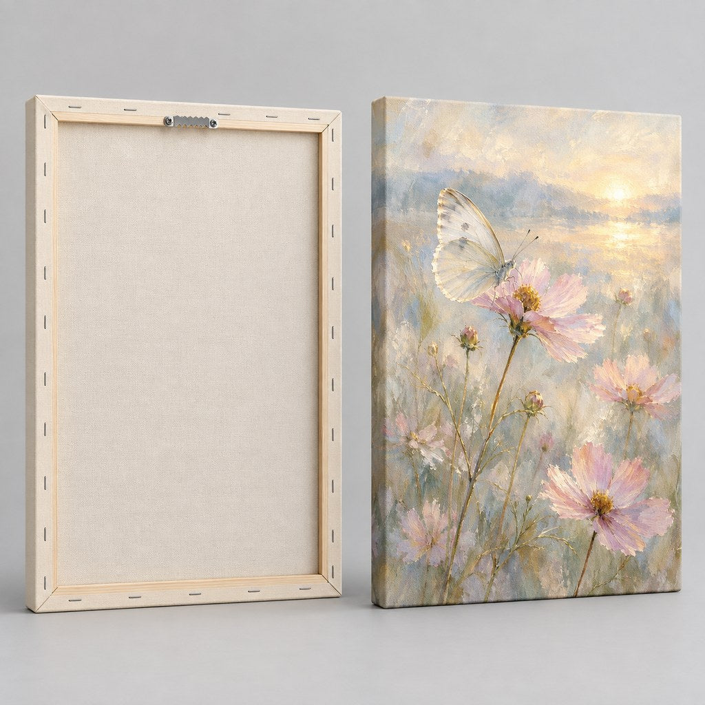 Butterfly and Cosmos Meadow Wall Art