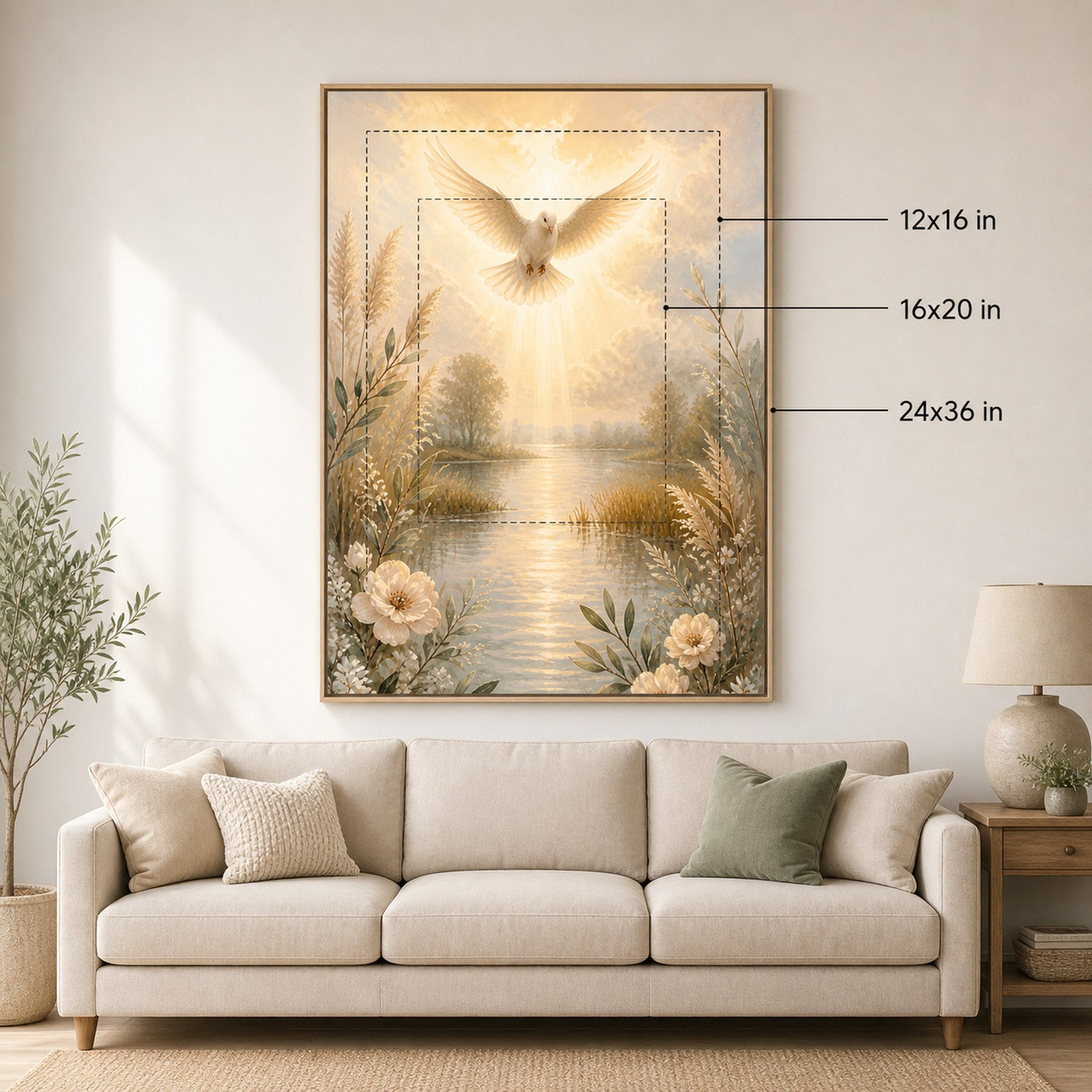 Spirit and Peace Dove Christian Wall Art