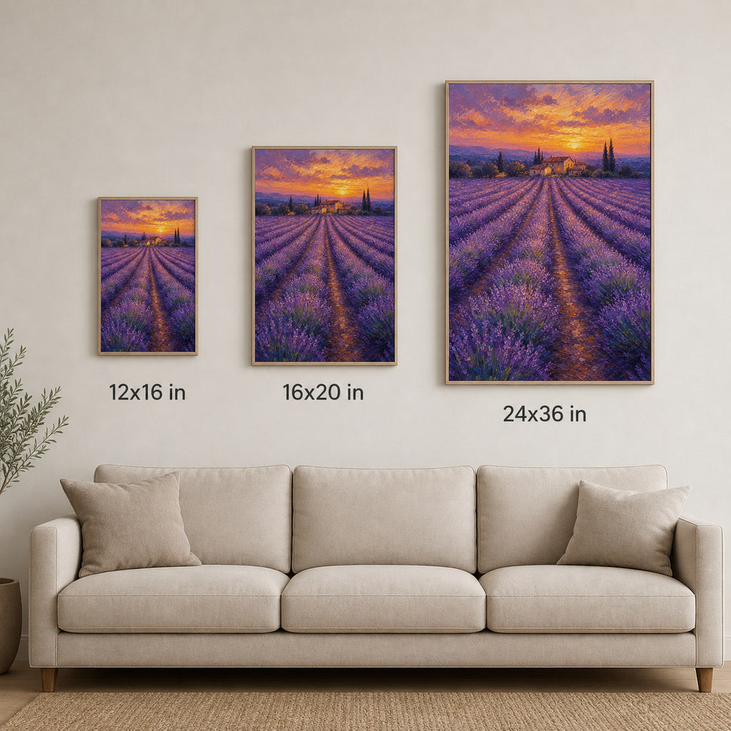 Lavender Field at Dusk Wall Art
