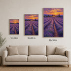 Lavender Field at Dusk Wall Art