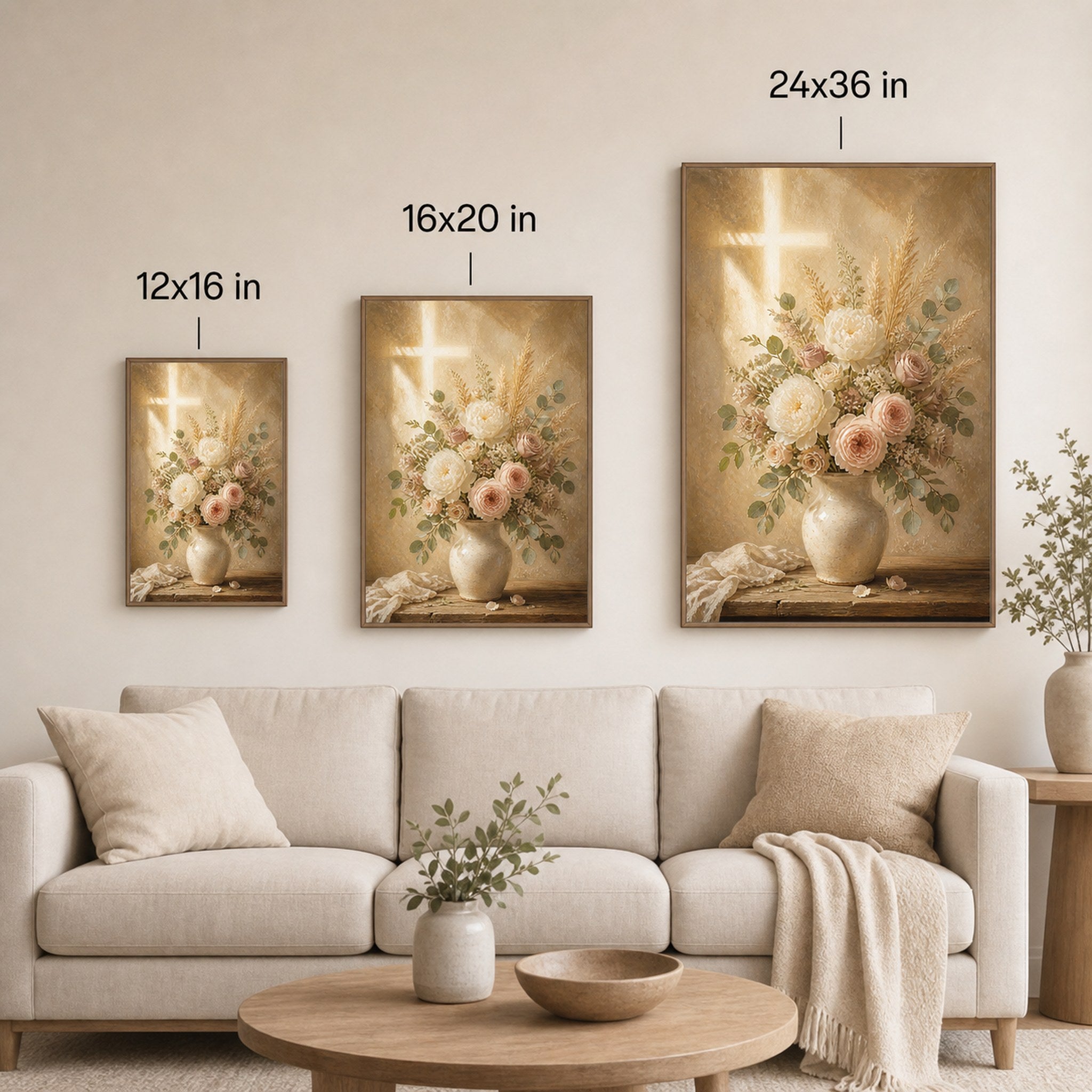 Mercy in Bloom Christian Floral Wall Art