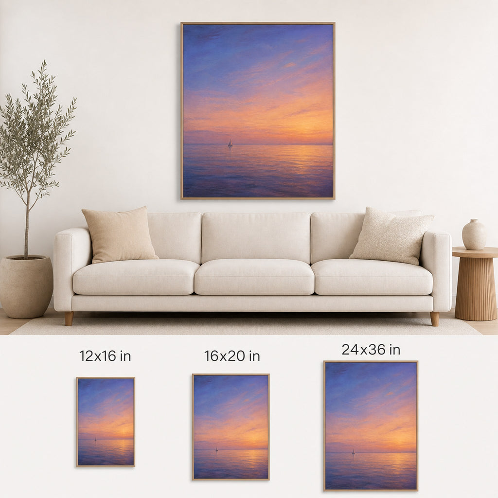Coastal Sunset Ocean Wall Art