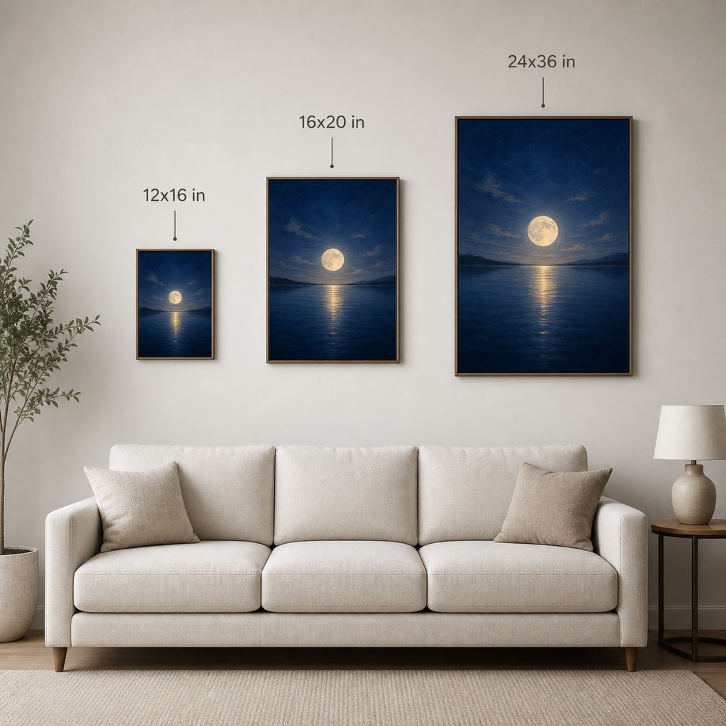 Moonlit Lake Bedroom Wall Art