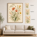 Vintage Wildflower Botanical Wall Art
