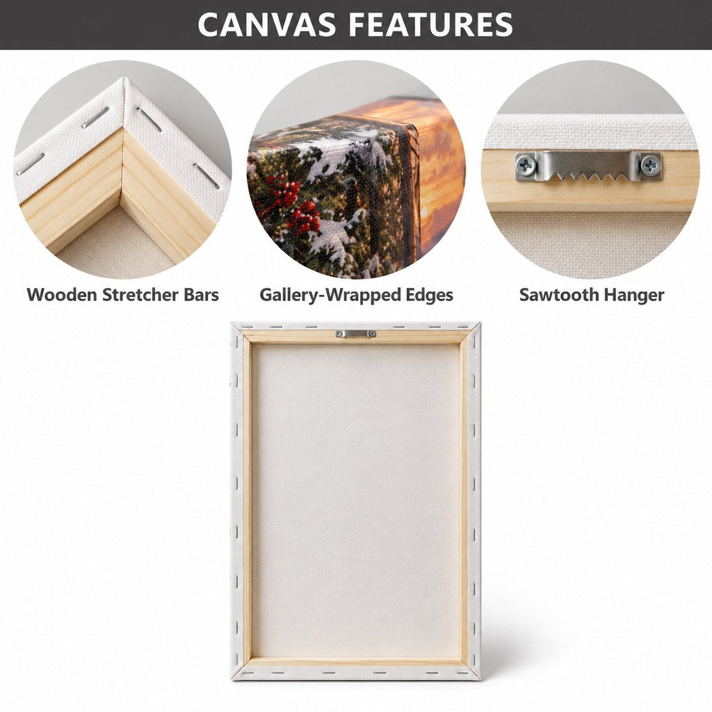 Winter Deer Christmas Wall Art