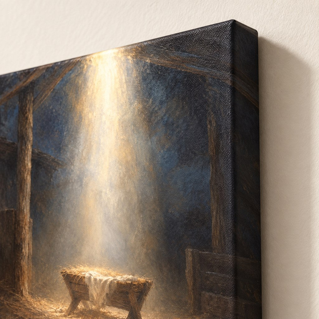 Light Over the Manger Christmas Wall Art