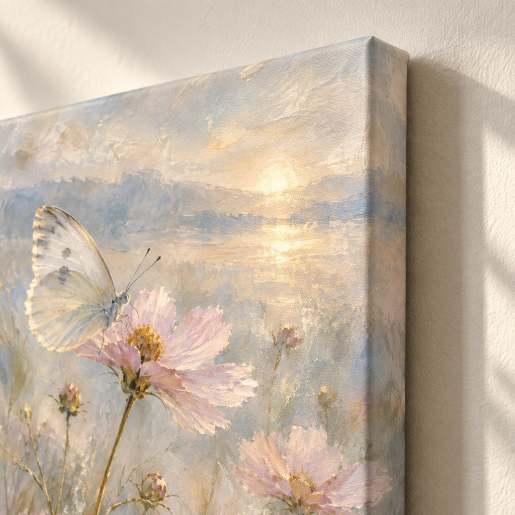 Butterfly and Cosmos Meadow Wall Art