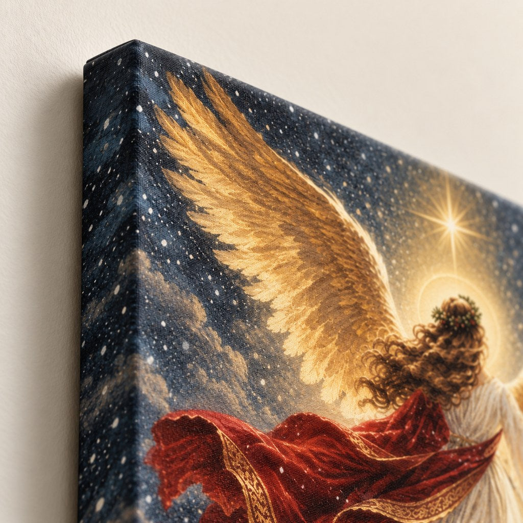 Angel in the Snow Christmas Wall Art