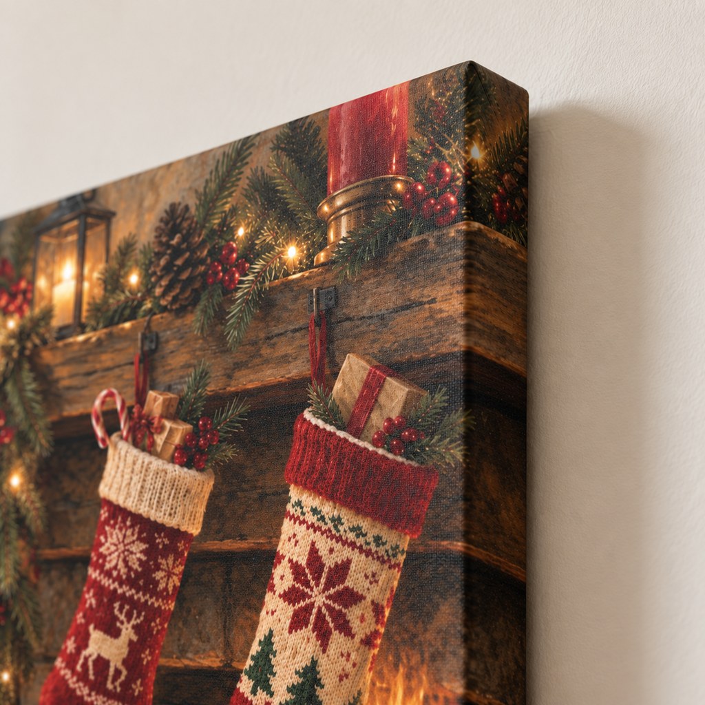 Christmas Stockings by the Fire Wall Art