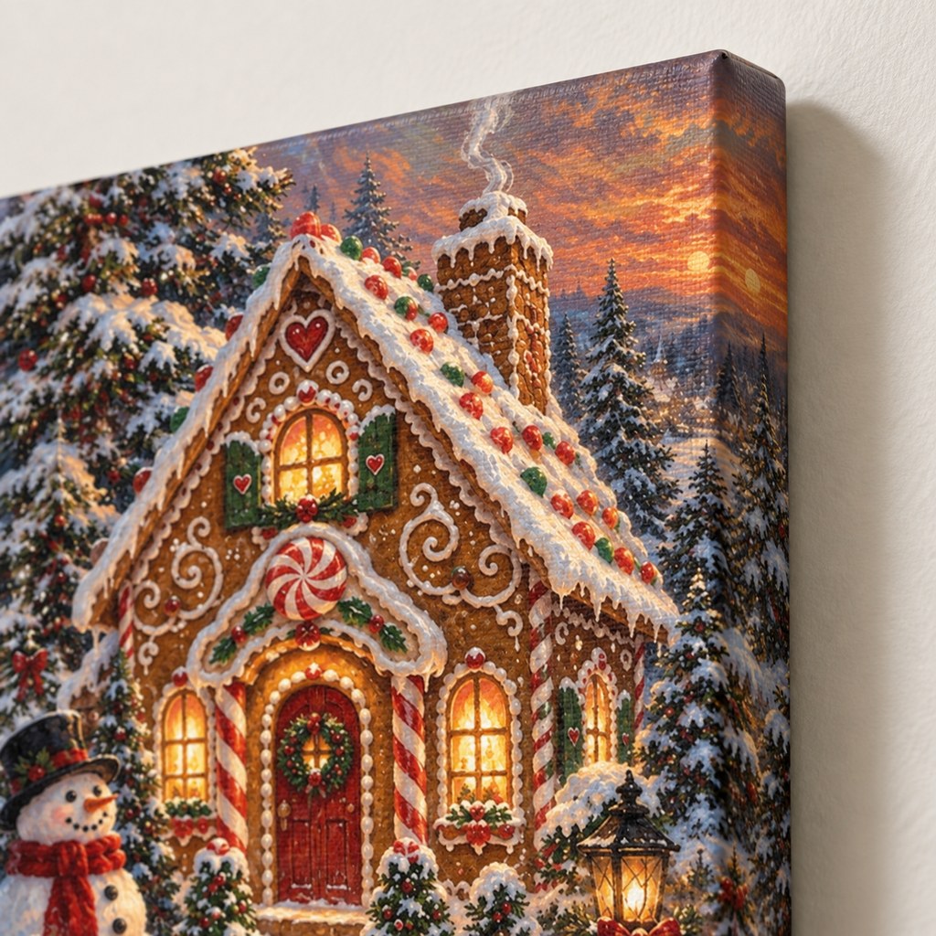 Gingerbread House Christmas Wall Art