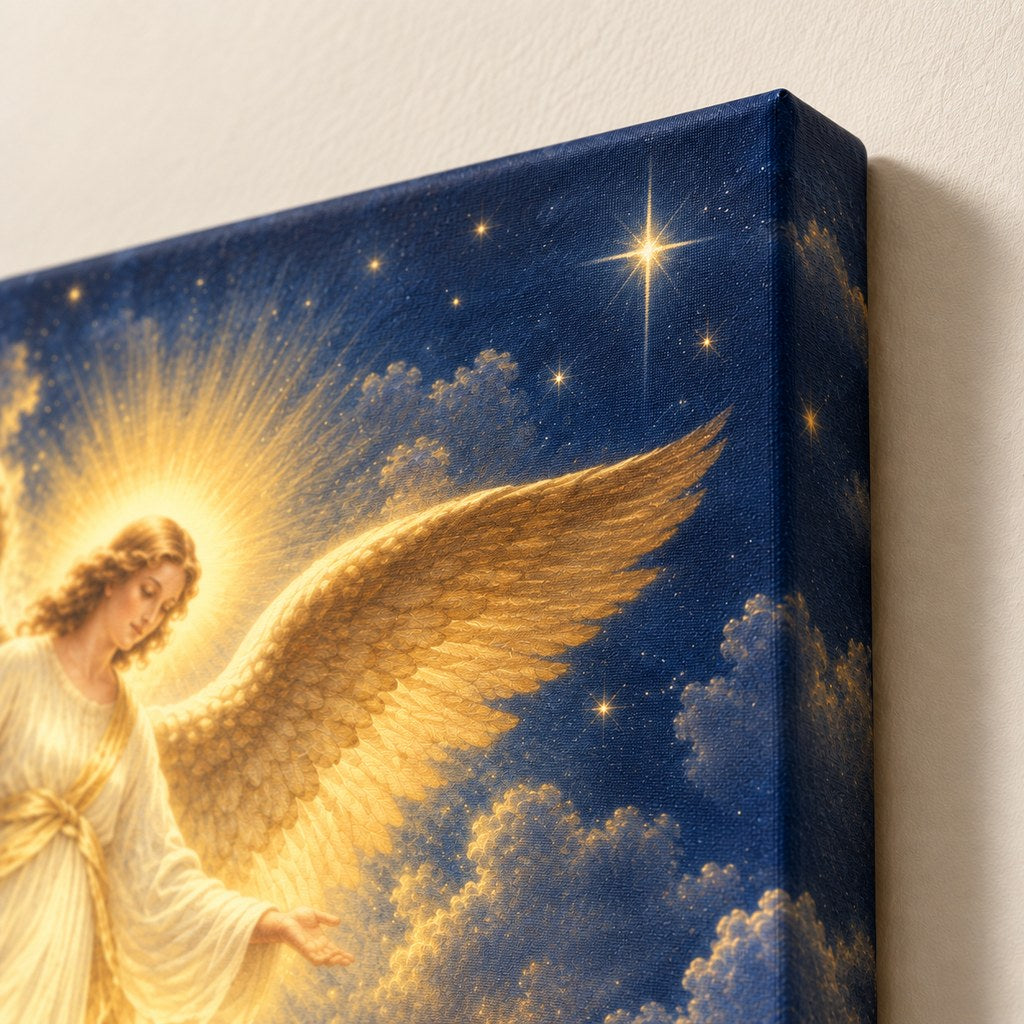 Angel Over the Shepherds Christmas Wall Art