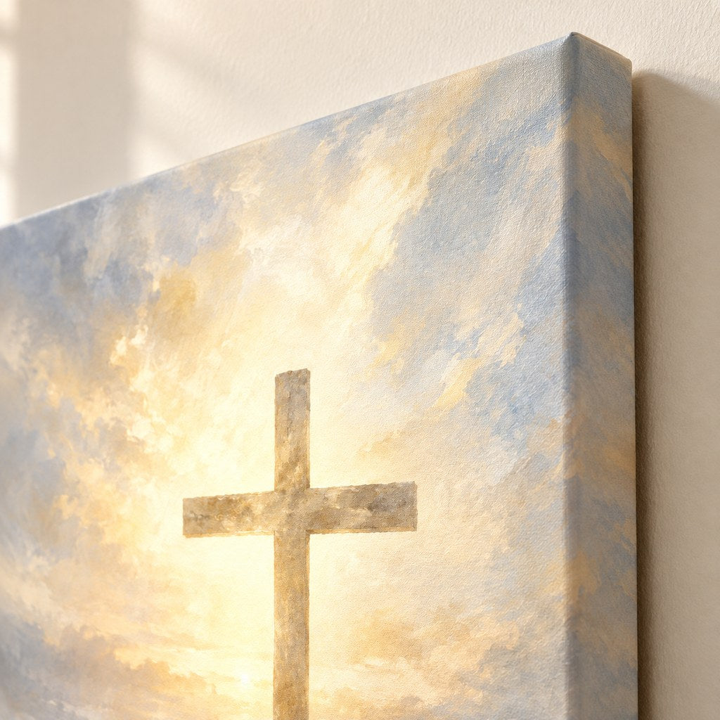 Cross in the Light Christian Wall Art