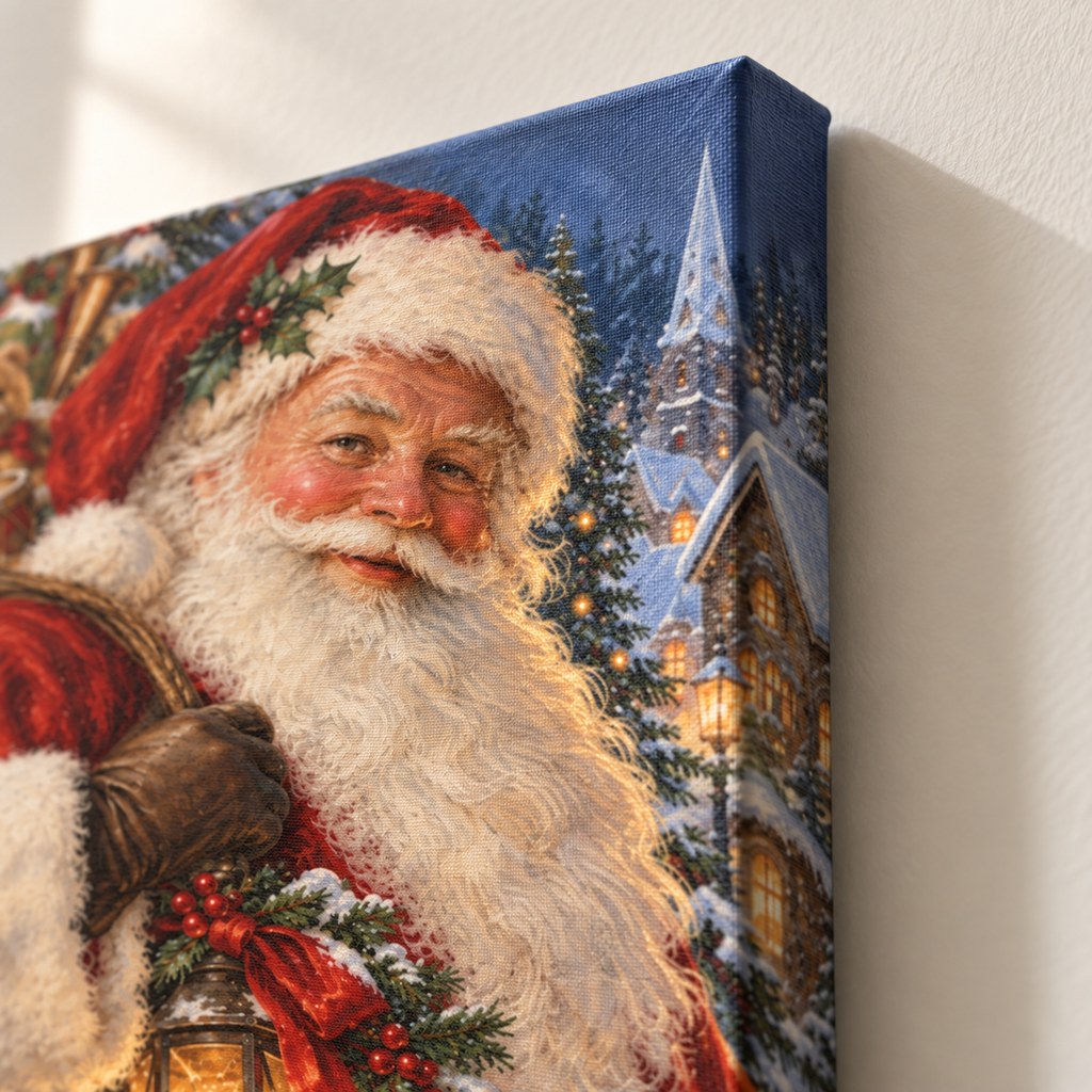 Vintage Santa Claus Christmas Wall Art