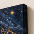 Silent Night Starry Village Christmas Wall Art