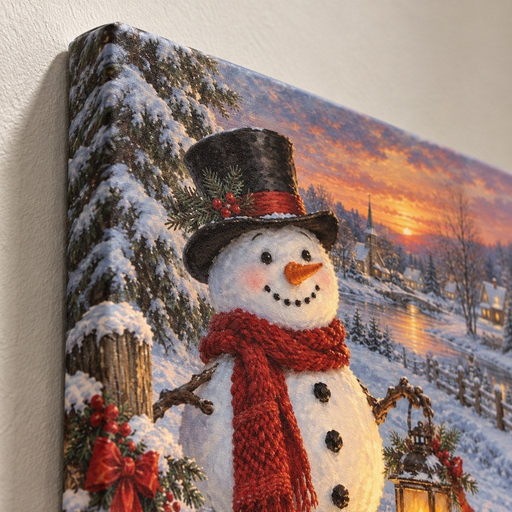 Vintage Snowman Christmas Wall Art