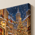 Christmas Village Night Wall Art