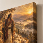The Good Shepherd at Dawn Christian Wall Art