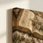 Bible and Wildflowers Morning Christian Wall Art