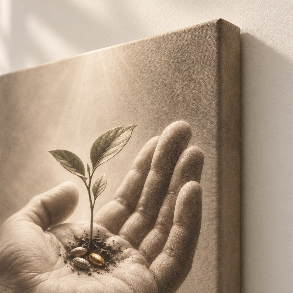 Seed in Hand Christian Wall Art