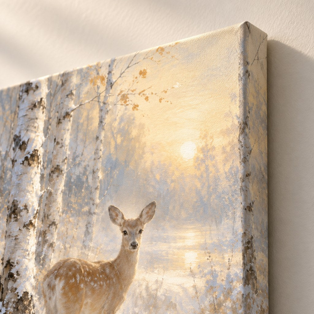 Fawn in First Snow Wall Art