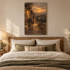 Donkey on the Road to Bethlehem Christmas Wall Art