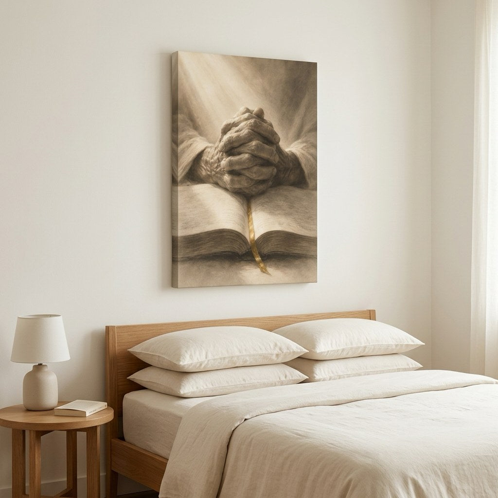Praying Hands Christian Wall Art