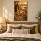 The Good Shepherd at Dawn Christian Wall Art