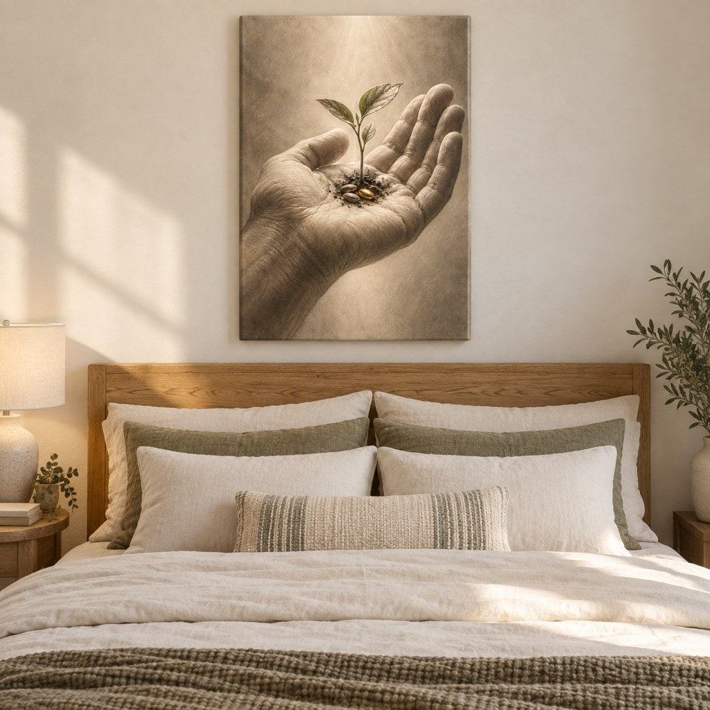 Seed in Hand Christian Wall Art