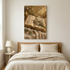 Bible and Wildflowers Morning Christian Wall Art