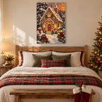 Gingerbread House Christmas Wall Art