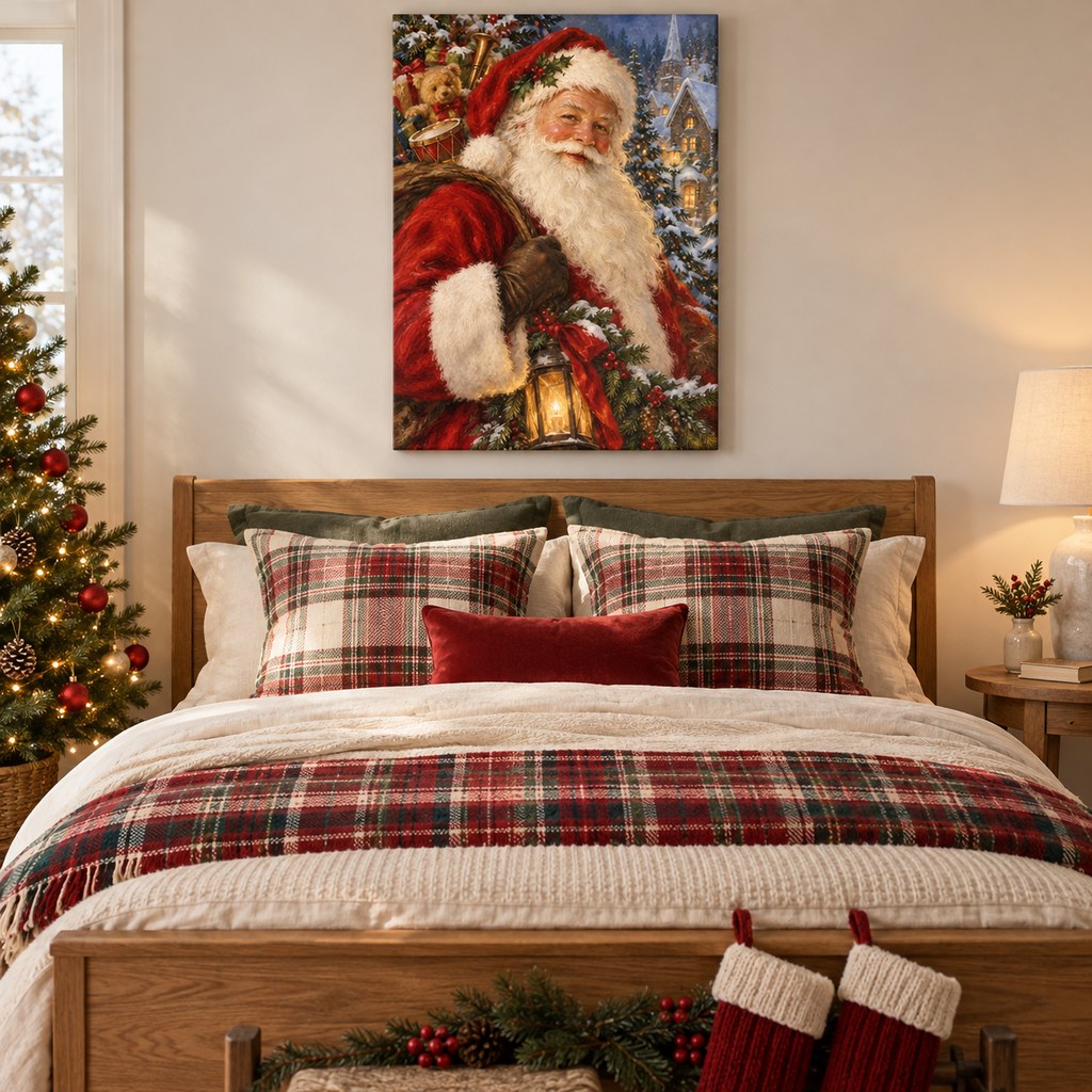 Vintage Santa Claus Christmas Wall Art