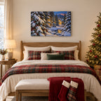 Winter Pines Window Landscape Christmas Wall Art