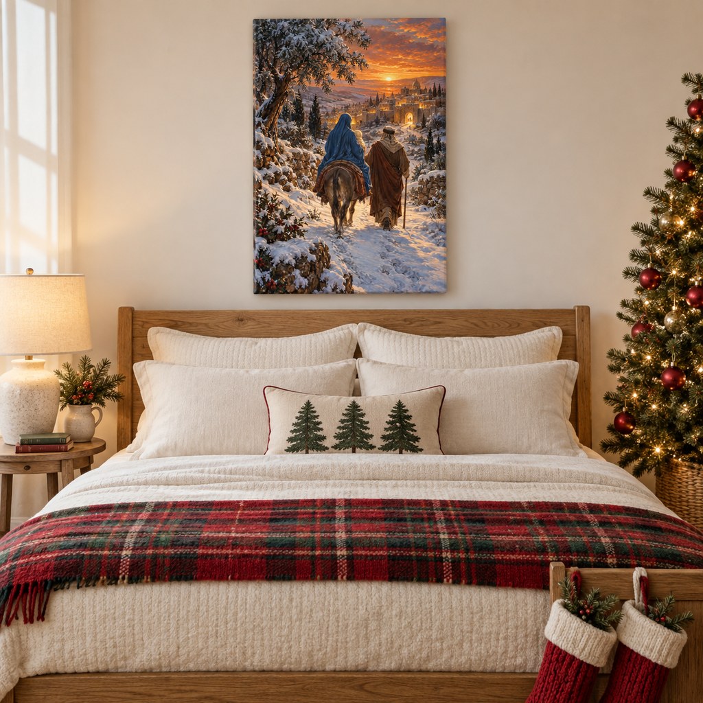 Holy Family Journey Christmas Wall Art