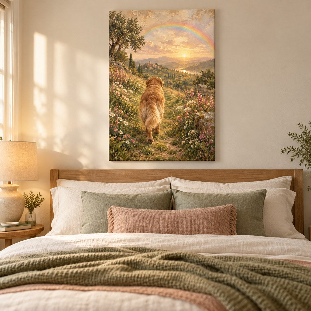 Rainbow Bridge Dog Memorial Wall Art