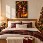 Christmas Stockings by the Fire Wall Art