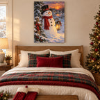 Vintage Snowman Christmas Wall Art