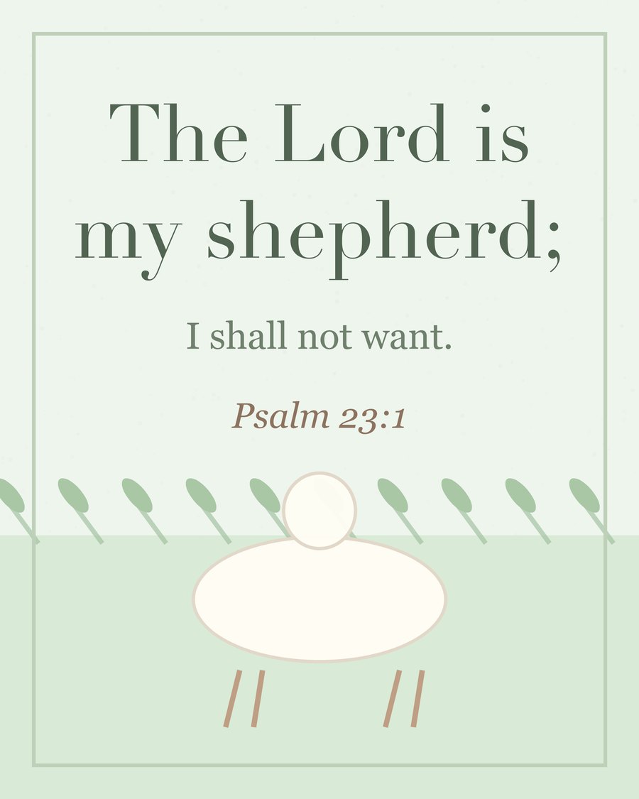Psalm 23 scripture canvas print